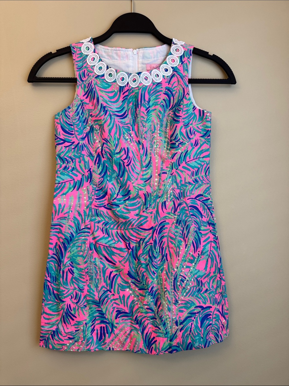 Lilly Pulitzer Girls Mini Mila Shift Dress Sunset Floral Sz 8 Style 25978 Lined